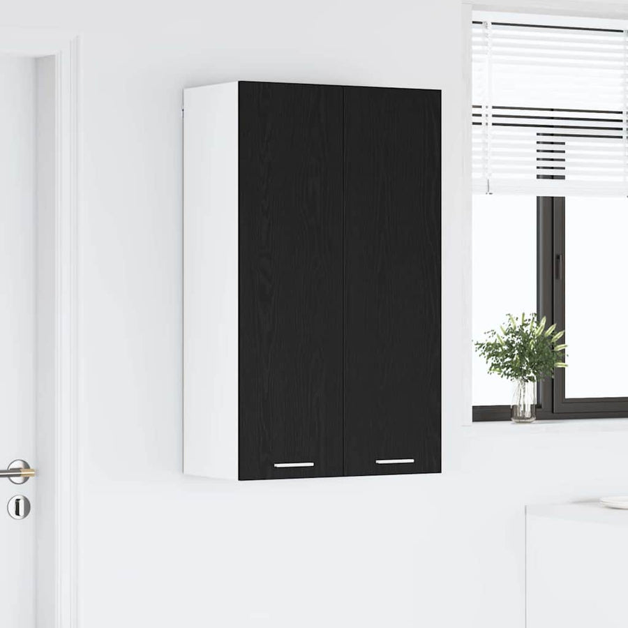 Hangkast Riga Zwart Eiken 60 x 31 x 100 cm Bewerkt hout