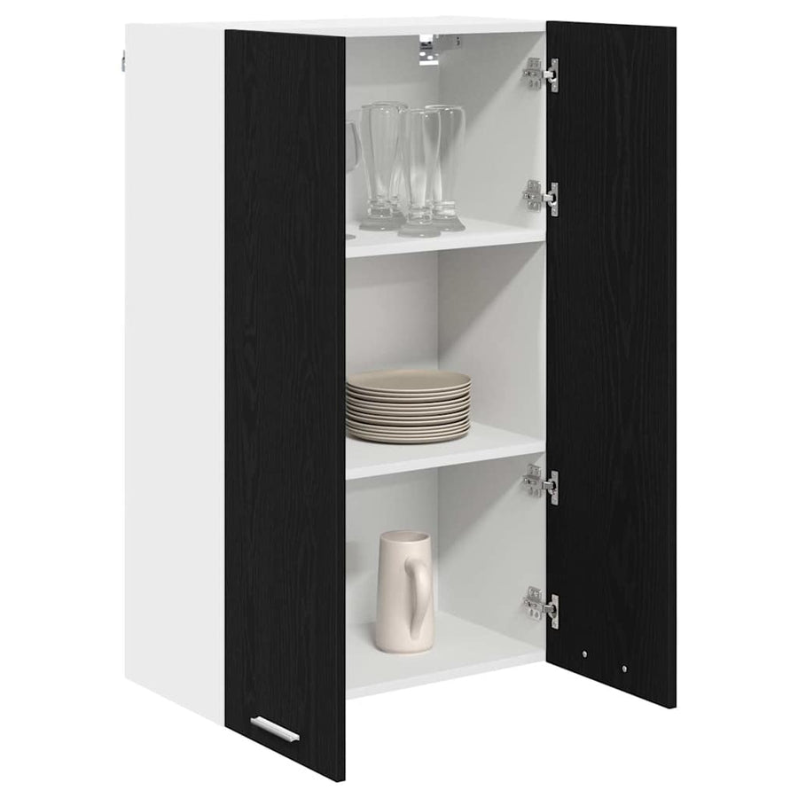 Hangkast Riga Zwart Eiken 60 x 31 x 100 cm Bewerkt hout