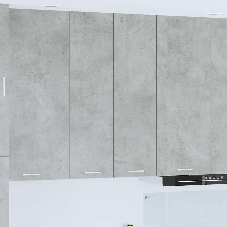 Hangkast Riga Beton Grijs 60 x 31 x 100 cm Bewerkt hout