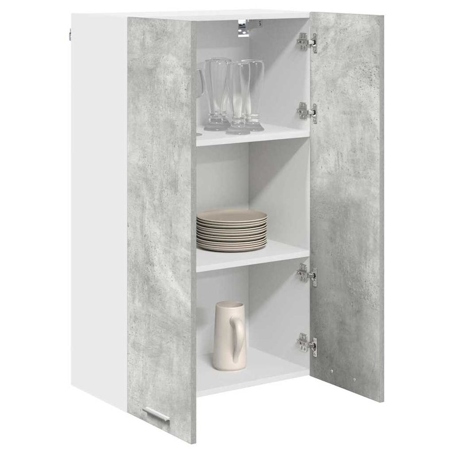 Hangkast Riga Beton Grijs 60 x 31 x 100 cm Bewerkt hout