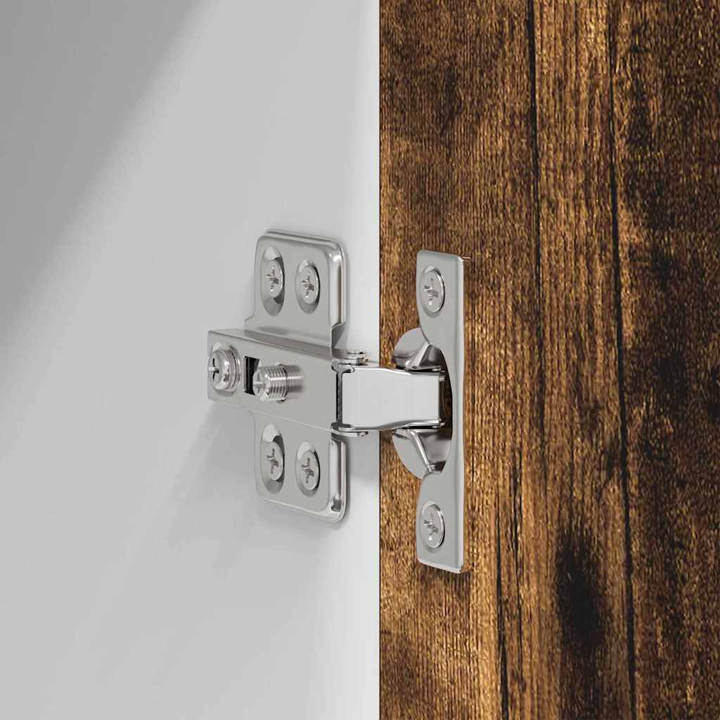 Hangkast Riga Gerookt eiken 60 x 31 x 100 cm Bewerkt hout