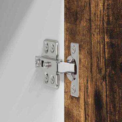 Hangkast Riga Gerookt eiken 60 x 31 x 100 cm Bewerkt hout