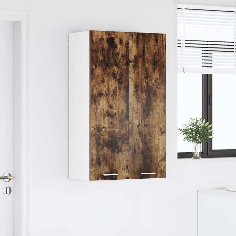 Hangkast Riga Gerookt eiken 60 x 31 x 100 cm Bewerkt hout