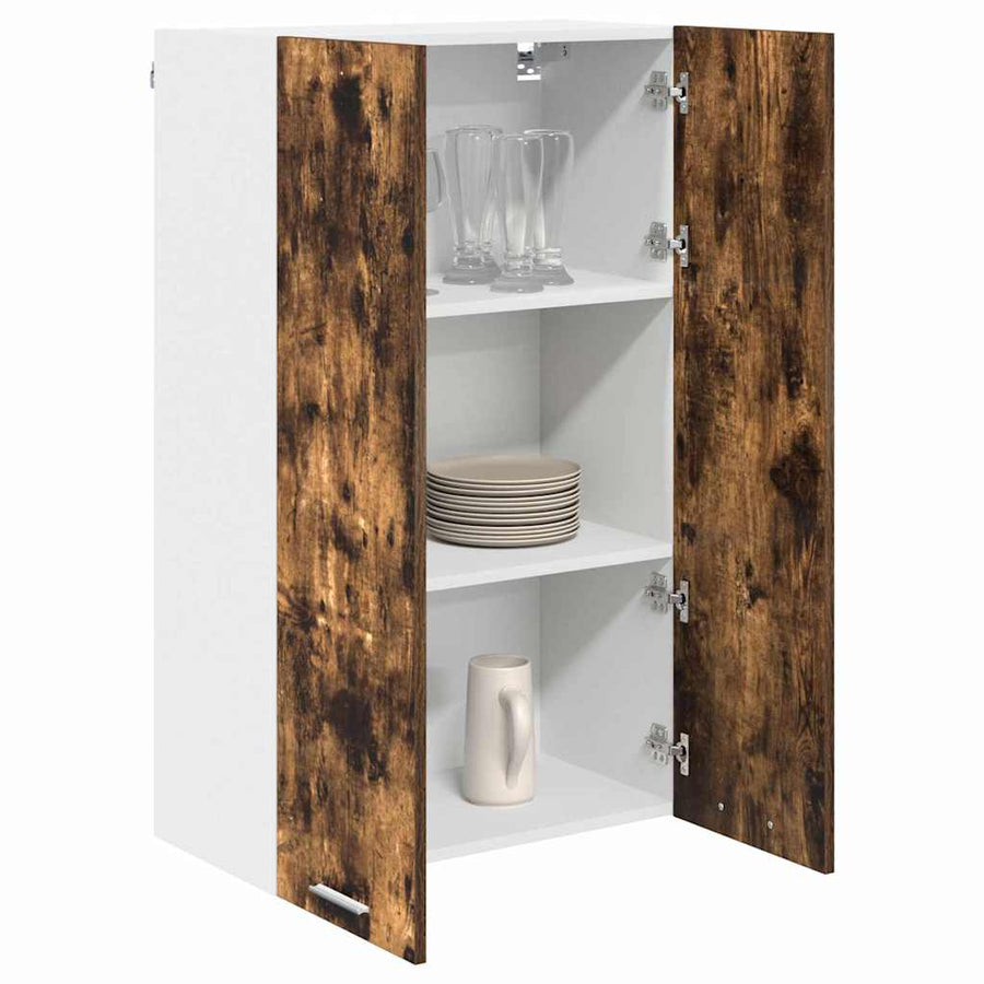 Hangkast Riga Gerookt eiken 60 x 31 x 100 cm Bewerkt hout