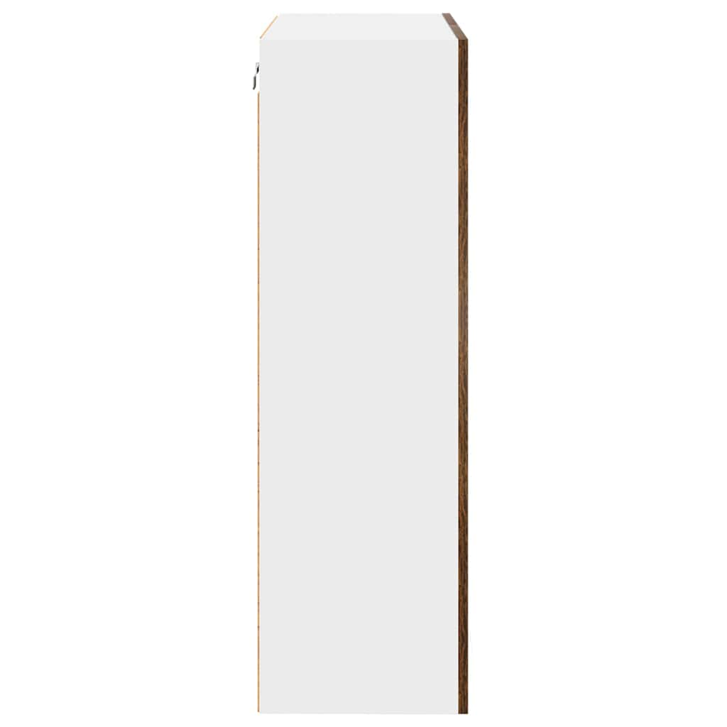 Hangkast Riga Gerookt eiken 60 x 31 x 100 cm Bewerkt hout