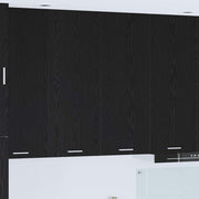 Hangkast 80x31x100 cm bewerkt hout zwart eiken