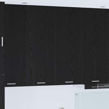 Hangkast Riga Zwart Eiken 80 x 31 x 100 cm Bewerkt hout