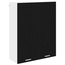 Hangkast Riga Zwart Eiken 80 x 31 x 100 cm Bewerkt hout
