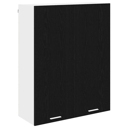 Hangkast Riga Zwart Eiken 80 x 31 x 100 cm Bewerkt hout