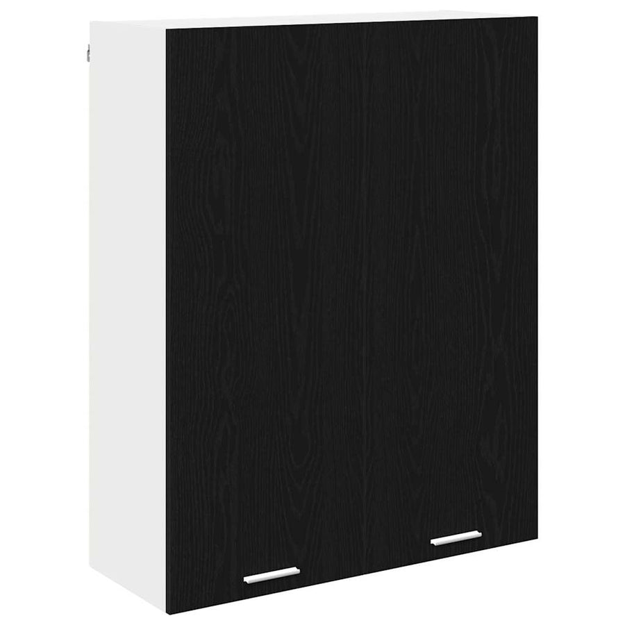 Hangkast Riga Zwart Eiken 80 x 31 x 100 cm Bewerkt hout