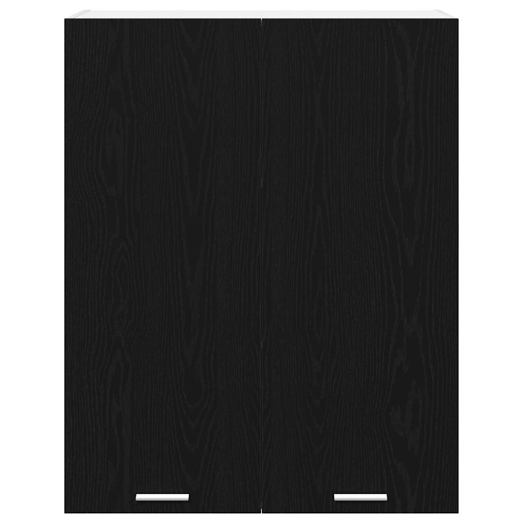 Hangkast Riga Zwart Eiken 80 x 31 x 100 cm Bewerkt hout