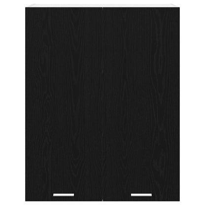 Hangkast Riga Zwart Eiken 80 x 31 x 100 cm Bewerkt hout