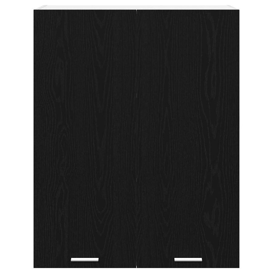 Hangkast Riga Zwart Eiken 80 x 31 x 100 cm Bewerkt hout
