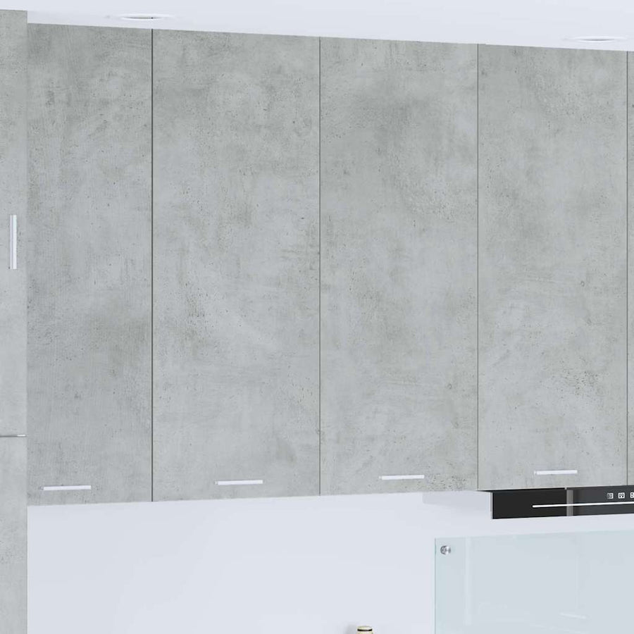 Hangkast Riga Beton Grijs 80 x 31 x 100 cm Bewerkt hout