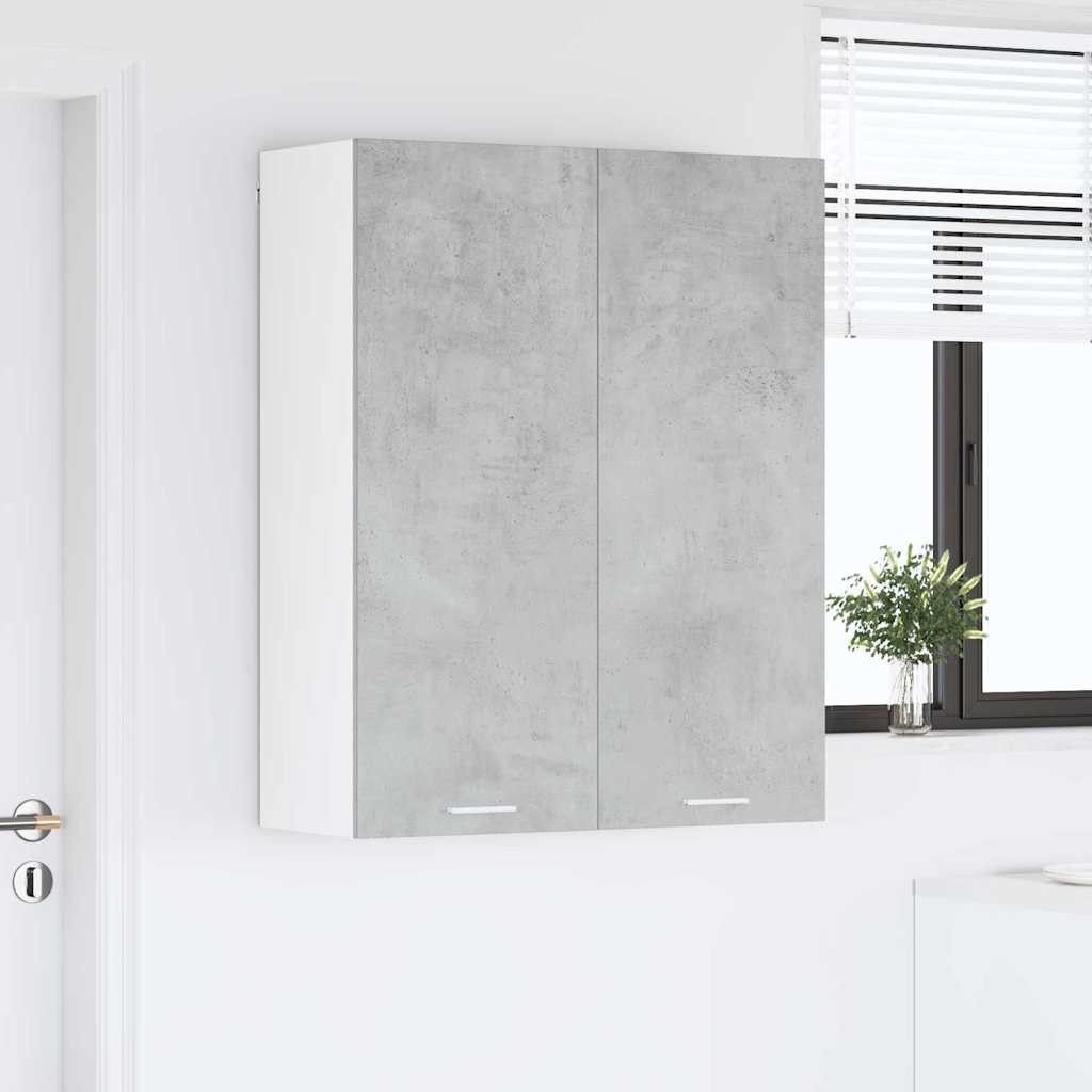 Hangkast Riga Beton Grijs 80 x 31 x 100 cm Bewerkt hout