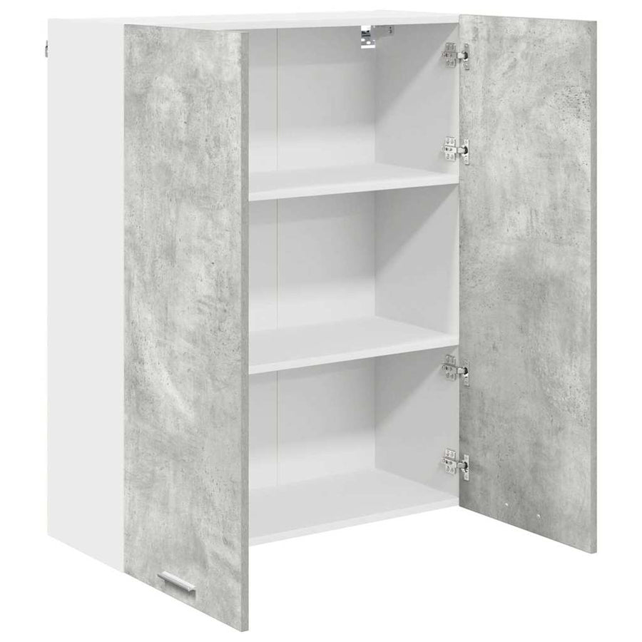 Hangkast Riga Beton Grijs 80 x 31 x 100 cm Bewerkt hout