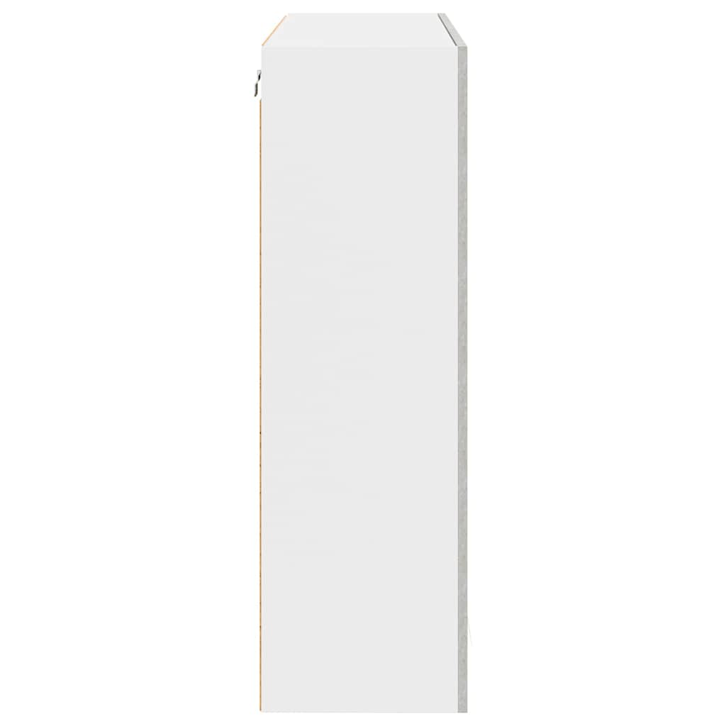 Hangkast Riga Beton Grijs 80 x 31 x 100 cm Bewerkt hout