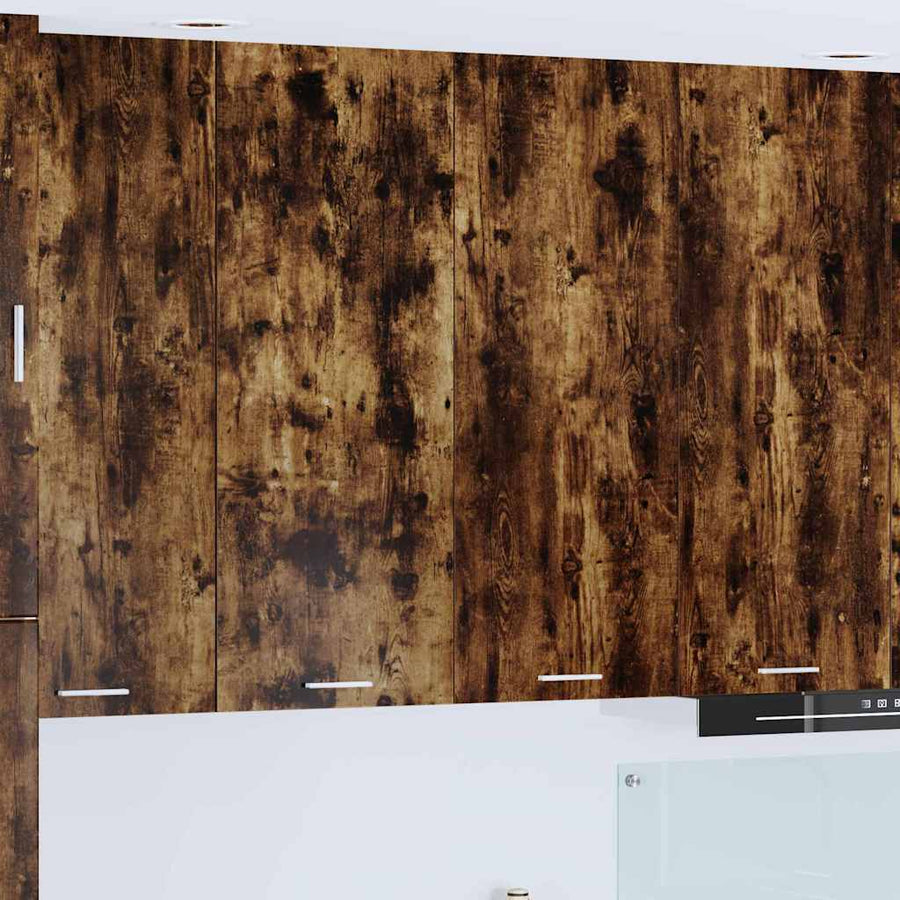 Hangkast Riga Gerookt eiken 80 x 31 x 100 cm Bewerkt hout