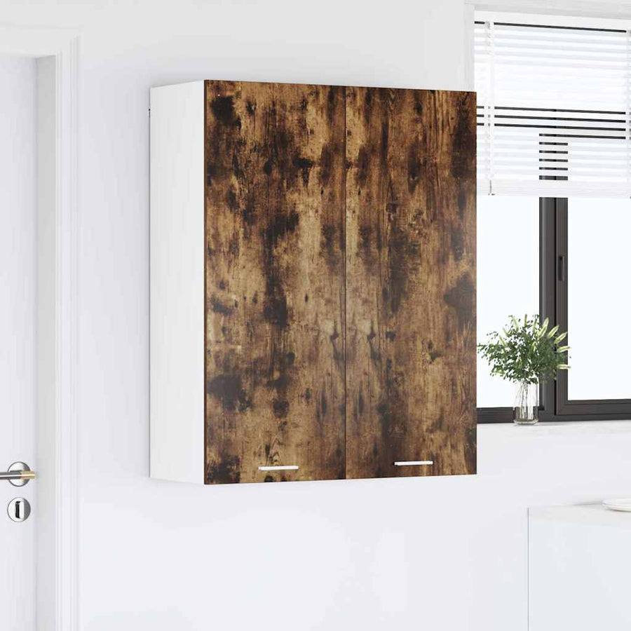 Hangkast Riga Gerookt eiken 80 x 31 x 100 cm Bewerkt hout