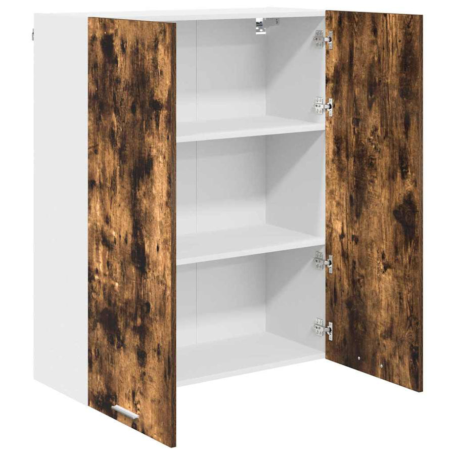 Hangkast Riga Gerookt eiken 80 x 31 x 100 cm Bewerkt hout
