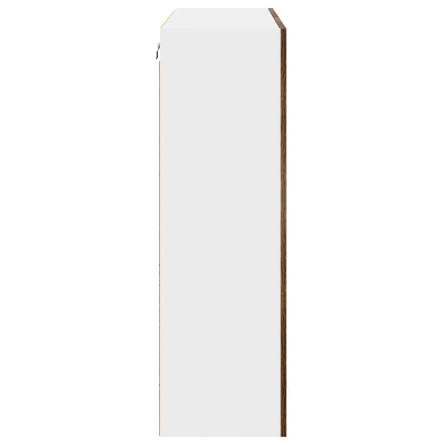 Hangkast Riga Gerookt eiken 80 x 31 x 100 cm Bewerkt hout