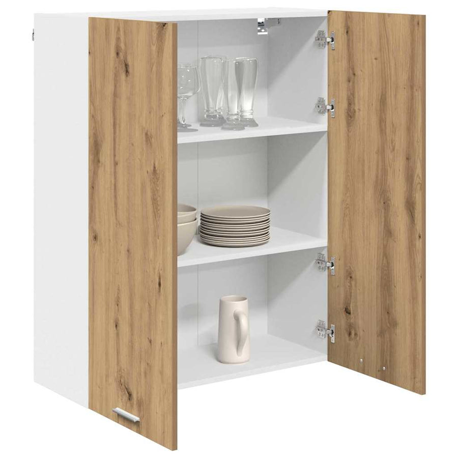 Hangkast Riga Artisan Eiken 80 x 31 x 100 cm Bewerkt hout