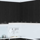 Hangkast 57x57x100 cm bewerkt hout zwart wit