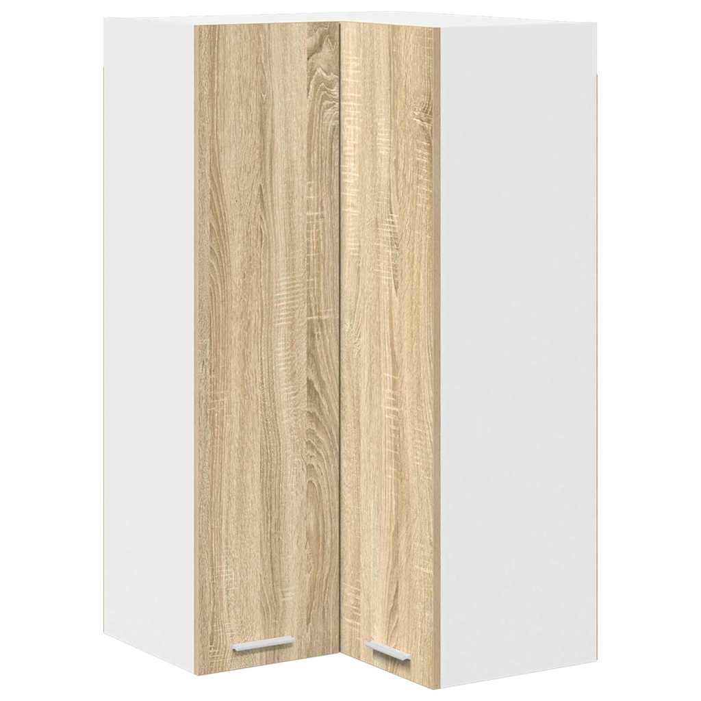 Hangkast Riga Sonoma Eik en Wit 57 x 57 x 100 cm Bewerkt hout