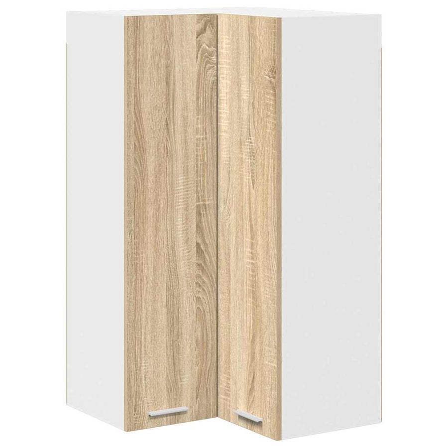 Hangkast Riga Sonoma Eik en Wit 57 x 57 x 100 cm Bewerkt hout