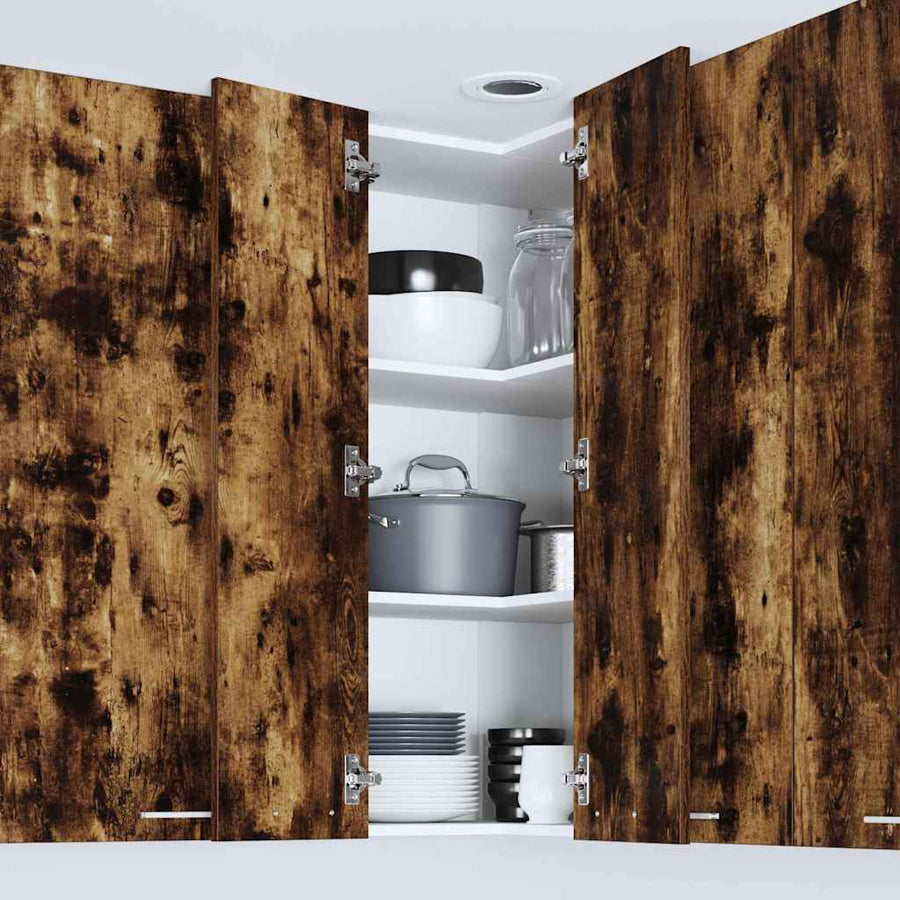 Hangkast Riga Sonoma Eik en Wit 57 x 57 x 100 cm Bewerkt hout