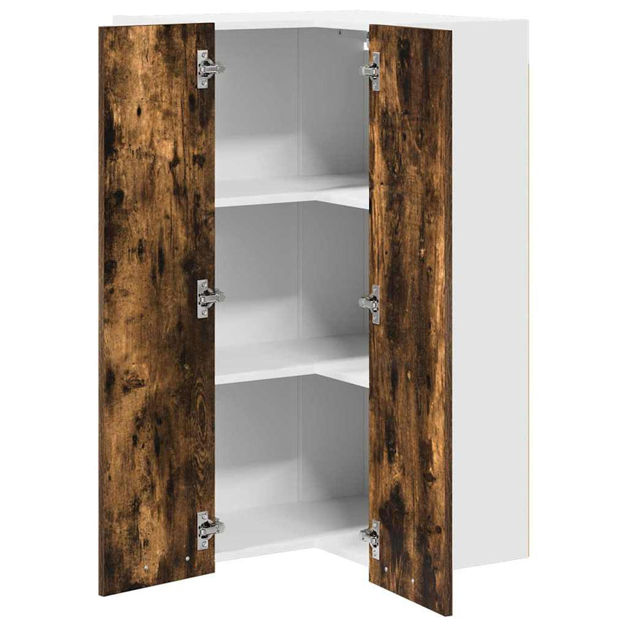 Hangkast Riga Sonoma Eik en Wit 57 x 57 x 100 cm Bewerkt hout