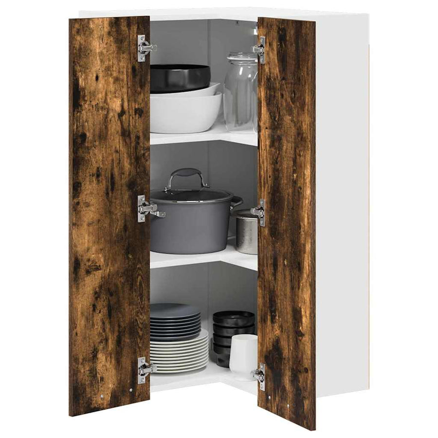 Hangkast Riga Sonoma Eik en Wit 57 x 57 x 100 cm Bewerkt hout