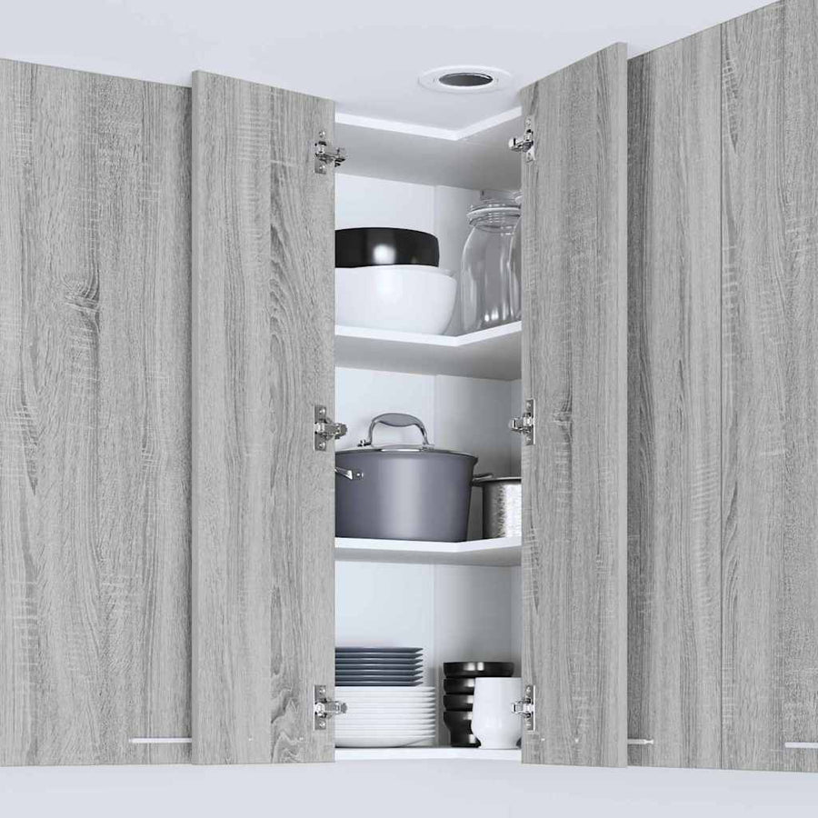 Hangkast Riga Sonoma Eik en Wit 57 x 57 x 100 cm Bewerkt hout