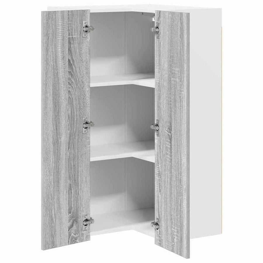 Hangkast Riga Sonoma Eik en Wit 57 x 57 x 100 cm Bewerkt hout