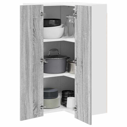 Hangkast Riga Sonoma Eik en Wit 57 x 57 x 100 cm Bewerkt hout