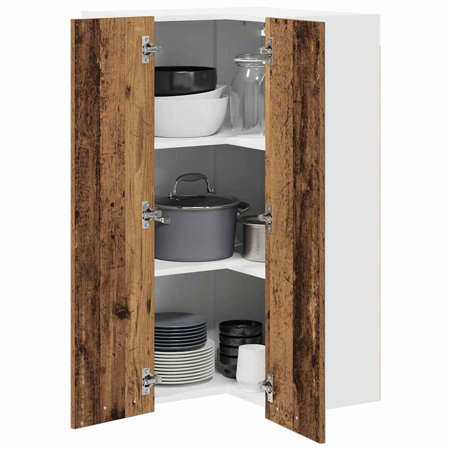 Hangkast Riga Sonoma Eik en Wit 57 x 57 x 100 cm Bewerkt hout
