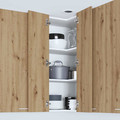 Hangkast Riga Sonoma Eik en Wit 57 x 57 x 100 cm Bewerkt hout
