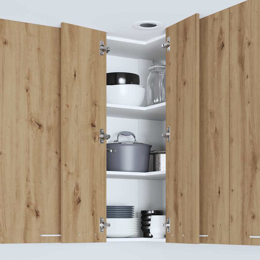 Hangkast Riga Sonoma Eik en Wit 57 x 57 x 100 cm Bewerkt hout