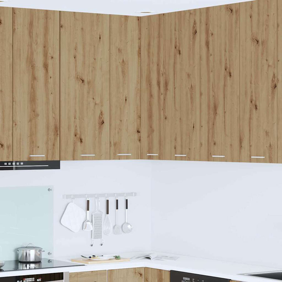 Hangkast Riga Sonoma Eik en Wit 57 x 57 x 100 cm Bewerkt hout