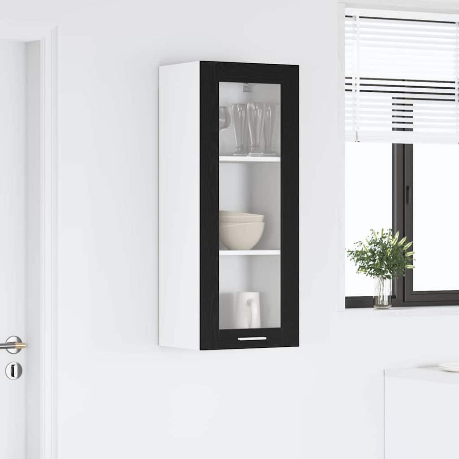Hangkast Riga Zwart Eiken 40 x 31 x 100 cm Bewerkt hout