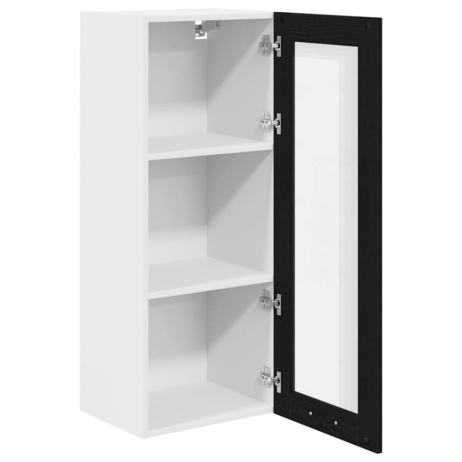 Hangkast Riga Zwart Eiken 40 x 31 x 100 cm Bewerkt hout