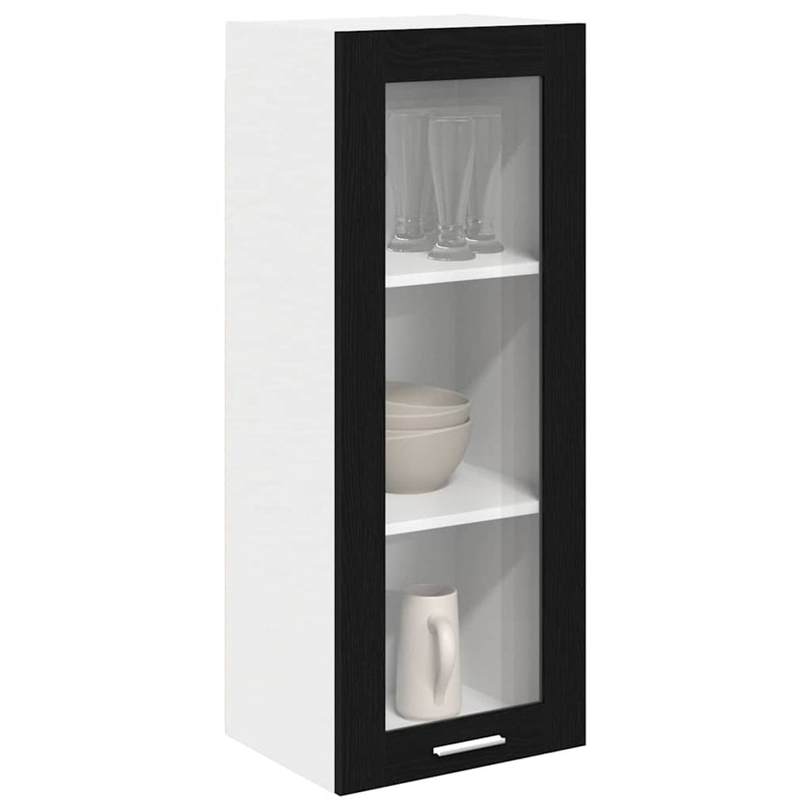 Hangkast Riga Zwart Eiken 40 x 31 x 100 cm Bewerkt hout
