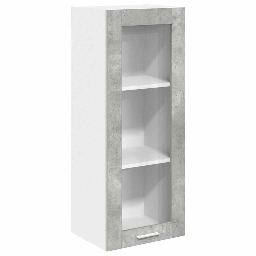 Hangkast Riga Beton Grijs 40 x 31 x 100 cm Bewerkt hout