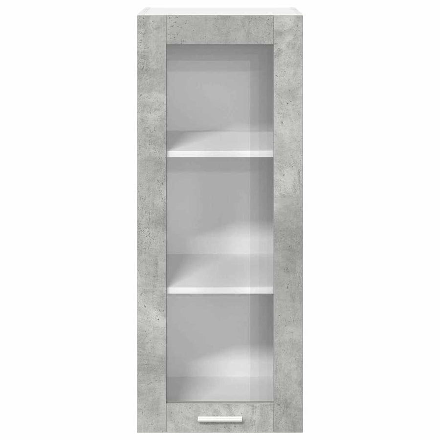 Hangkast Riga Beton Grijs 40 x 31 x 100 cm Bewerkt hout