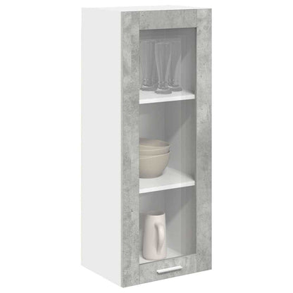 Hangkast Riga Beton Grijs 40 x 31 x 100 cm Bewerkt hout