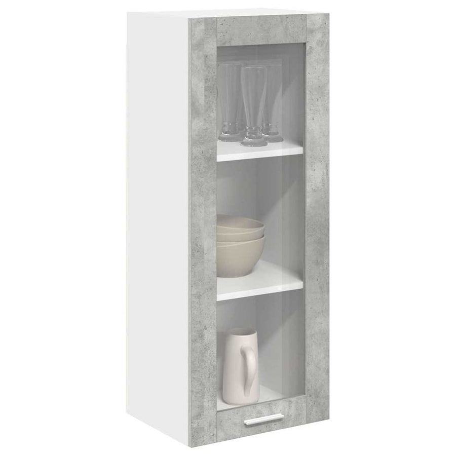 Hangkast Riga Beton Grijs 40 x 31 x 100 cm Bewerkt hout