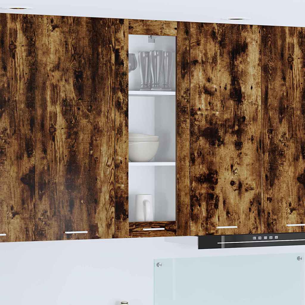 Hangkast Riga Gerookt eiken 40 x 31 x 100 cm Bewerkt hout