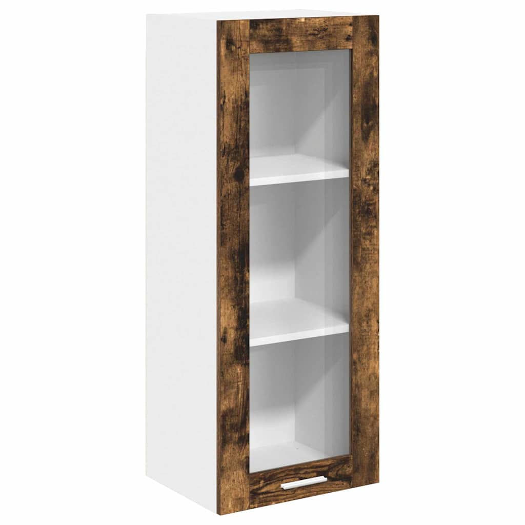 Hangkast Riga Gerookt eiken 40 x 31 x 100 cm Bewerkt hout