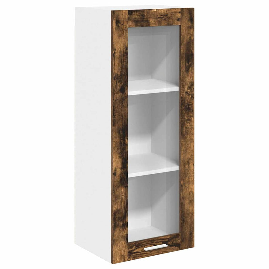 Hangkast Riga Gerookt eiken 40 x 31 x 100 cm Bewerkt hout