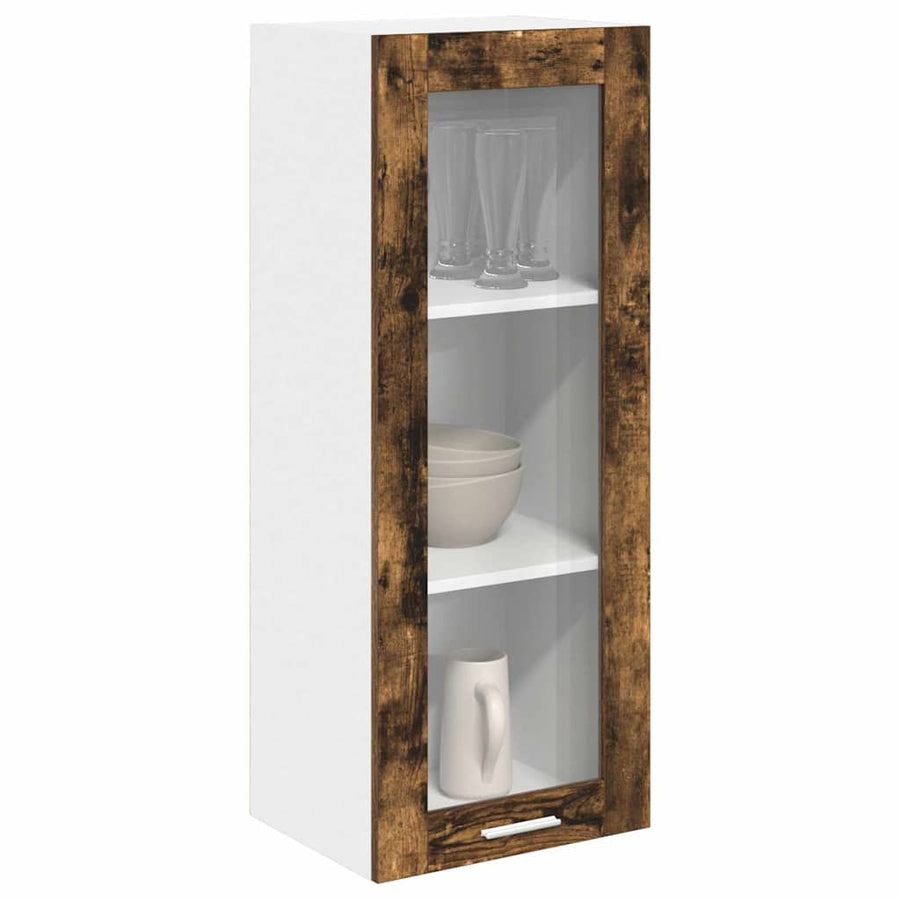 Hangkast Riga Gerookt eiken 40 x 31 x 100 cm Bewerkt hout